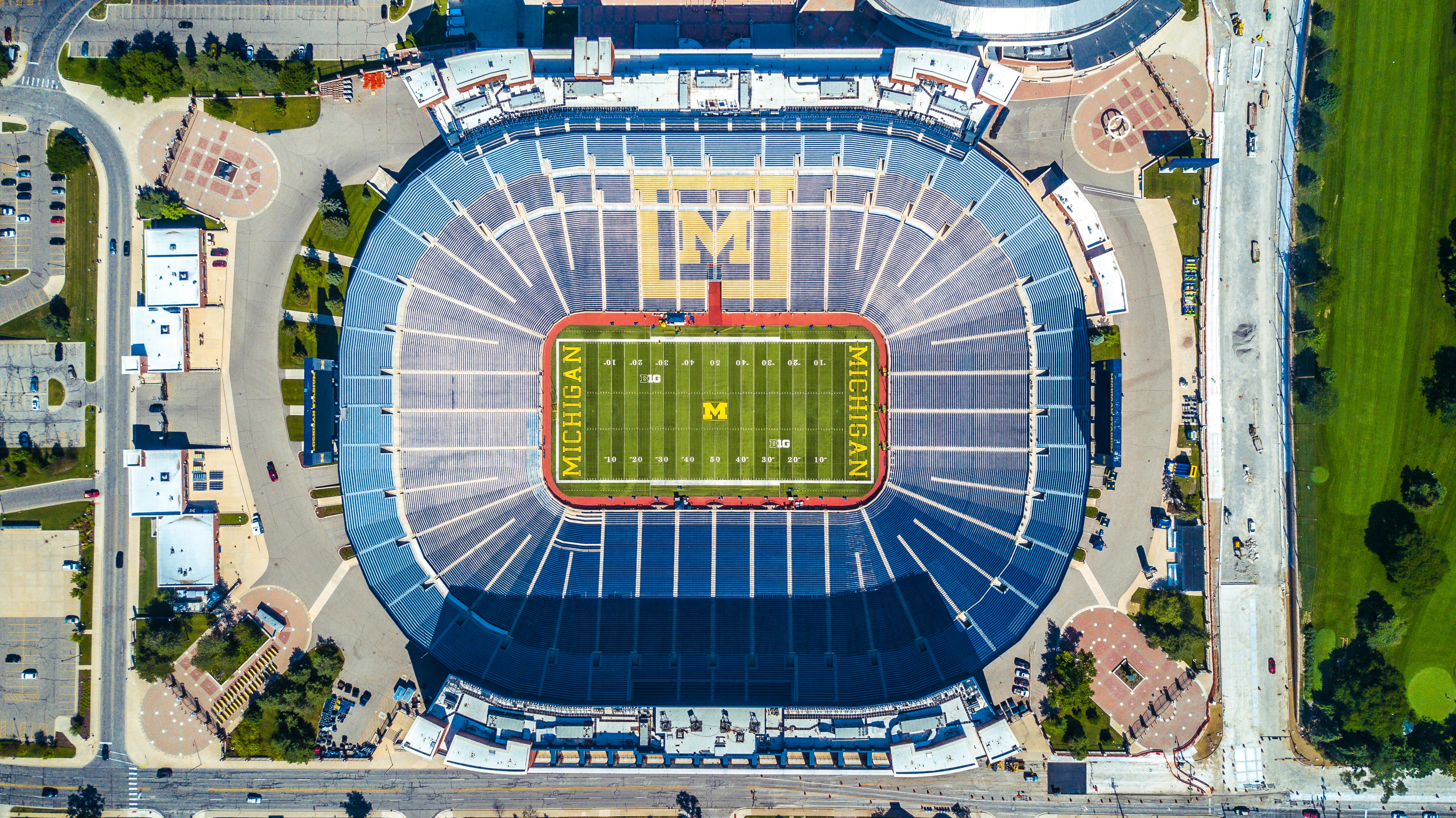 Aerial view of Michigan Stadium
